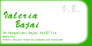 valeria bajai business card